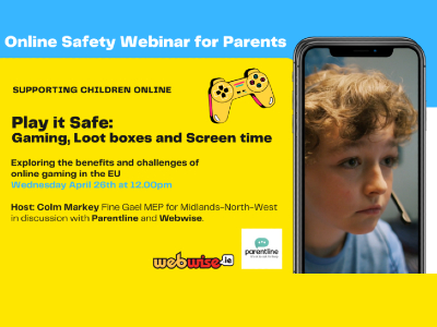 Play it Safe – free online gaming webinar for parents