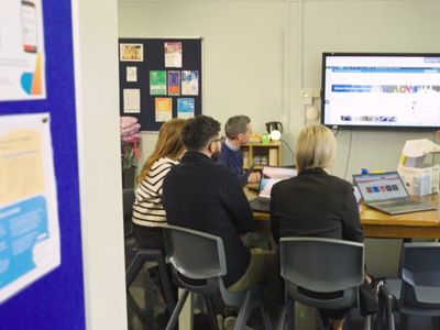 Foireann Foghlama Digití a Bhunú ag Scoil Chaitríona Shinsearach, An Rinn Mhór